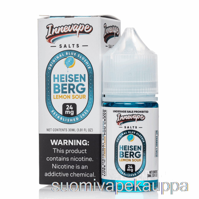 Vape Nesteet Heisenberg Sitruunahapan - Innevape Suolat - 30ml 24mg